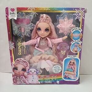 Rainbow High Winter Wonderland Bella - Pink 11” Fashion Doll with Magic Snow